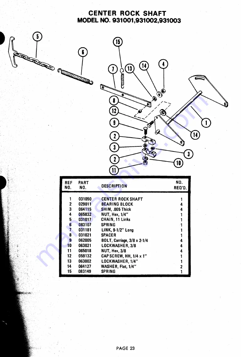 Ariens 831001 Parts And Repair Manual Download Page 23