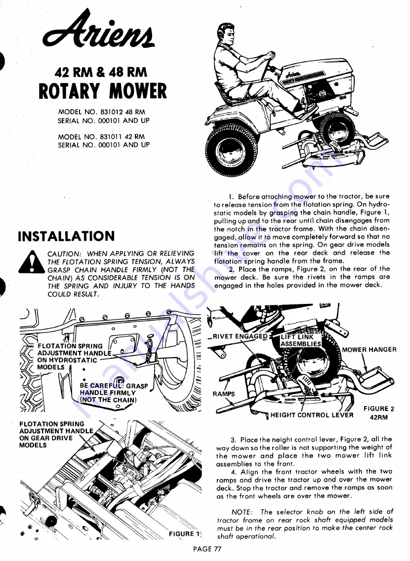 Ariens 831001 Скачать руководство пользователя страница 77