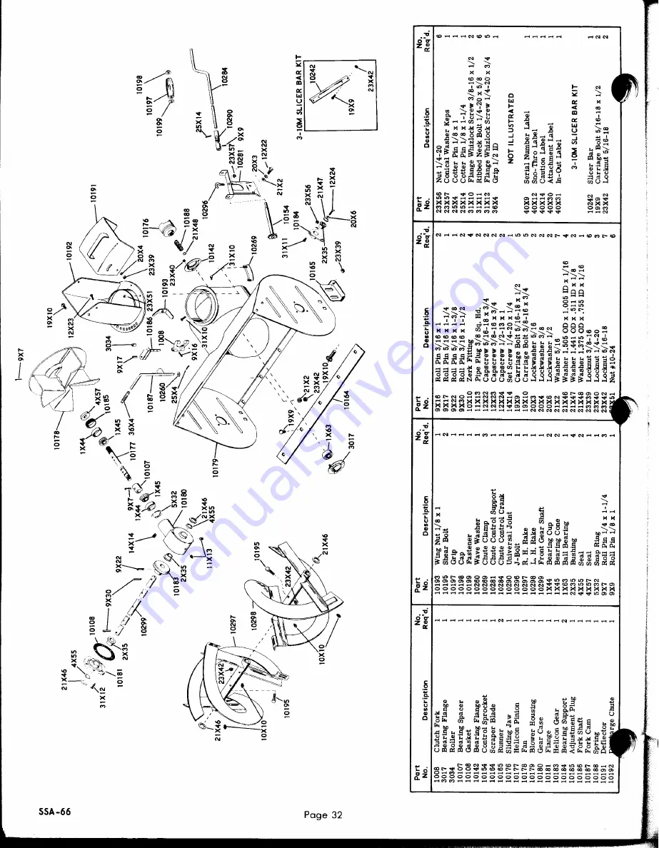 Ariens 910002 Parts And Repair Manual Download Page 32