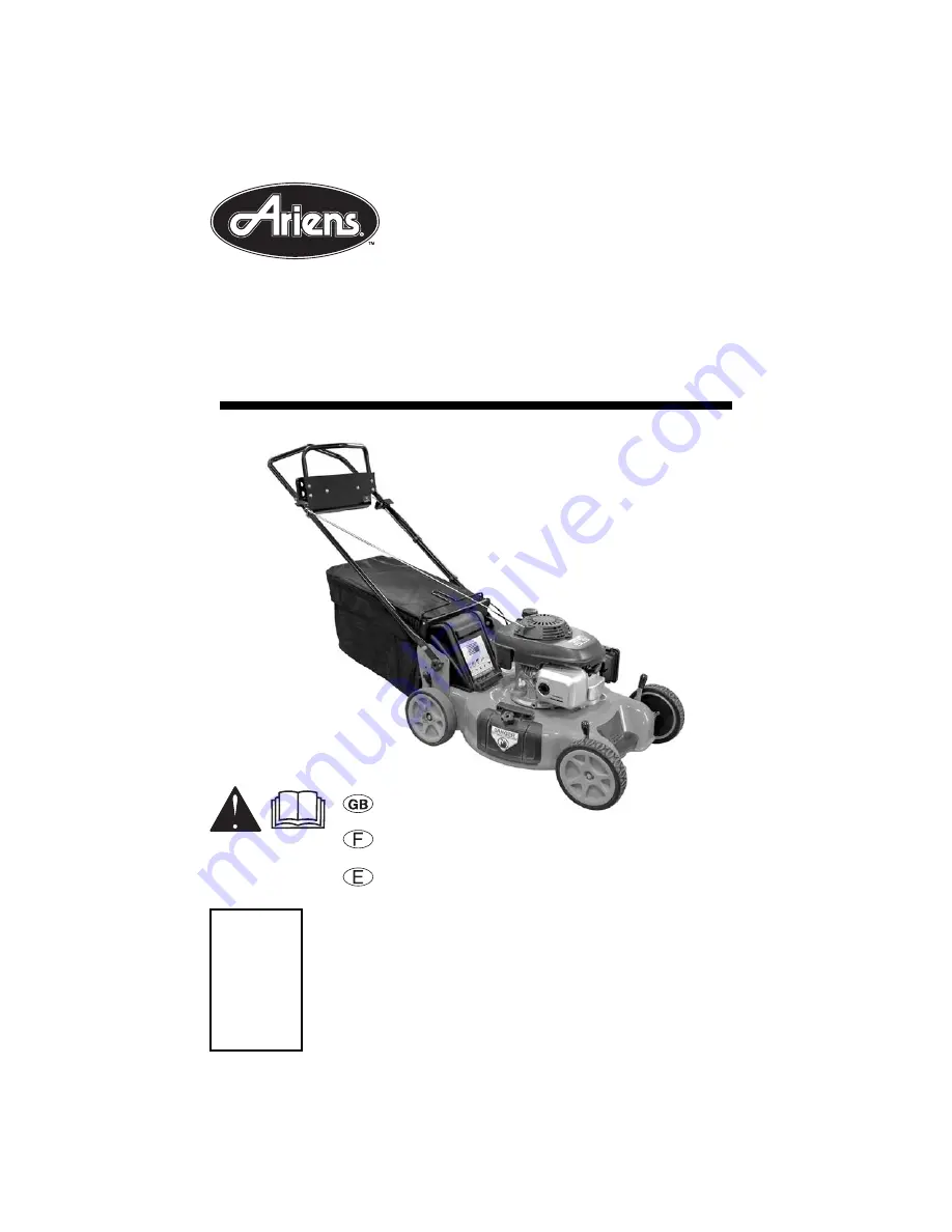 Ariens 911110 Скачать руководство пользователя страница 1