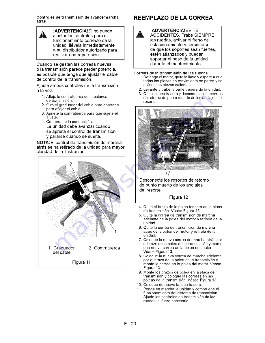 Ariens 911403 - WAW 1034911407 - WAW 1034 CARB Owner'S/Operator'S Manual Download Page 47