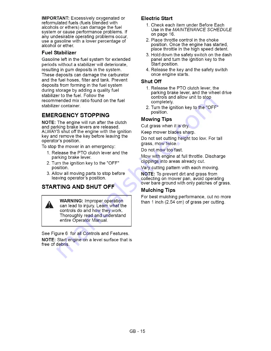 Ariens 911410 Owner'S/Operator'S Manual Download Page 15