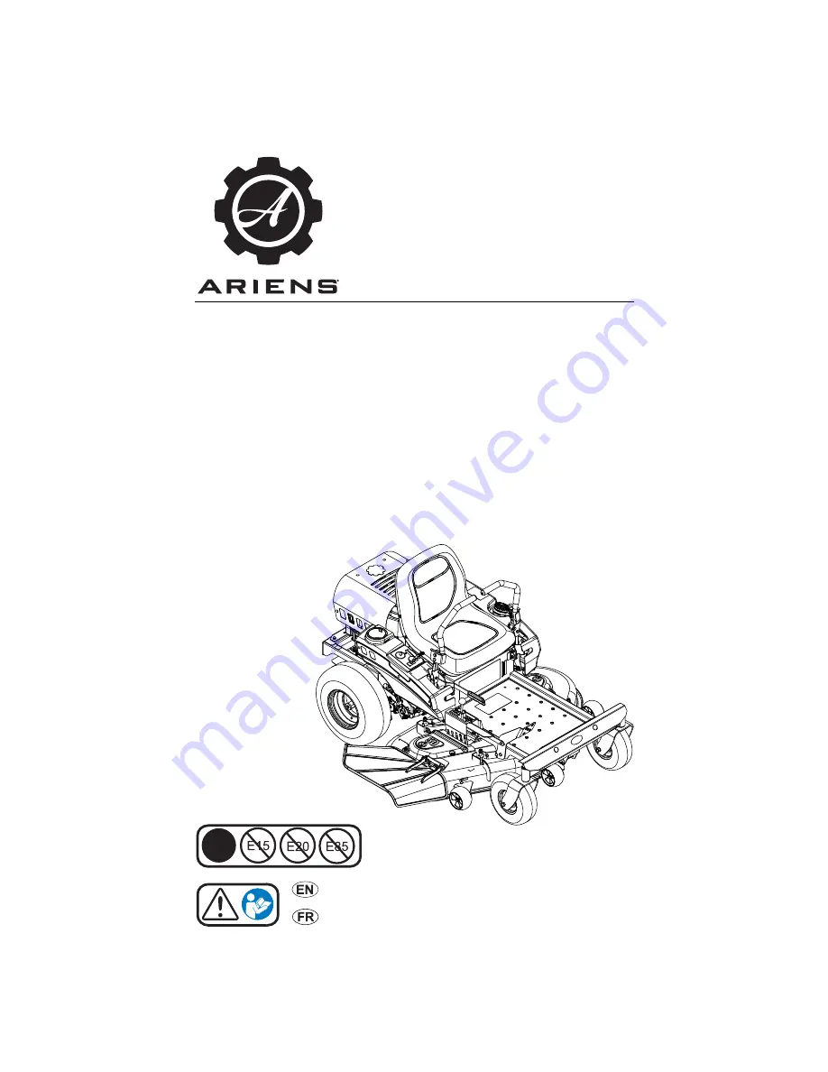 Ariens 915209 - Zoom 34 CARB Operator'S Manual Download Page 1