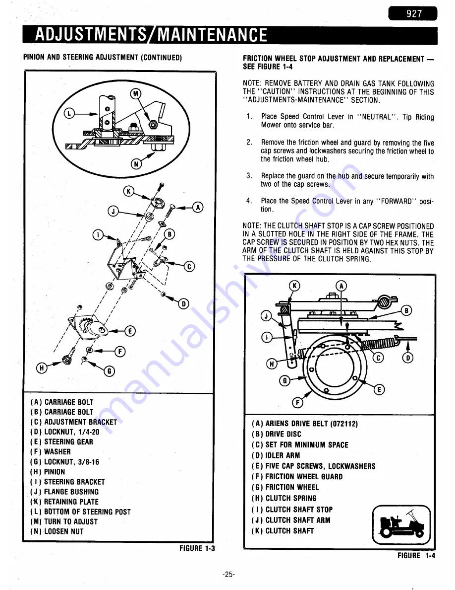 Ariens 927000 Series Service & Repair Manual Download Page 26