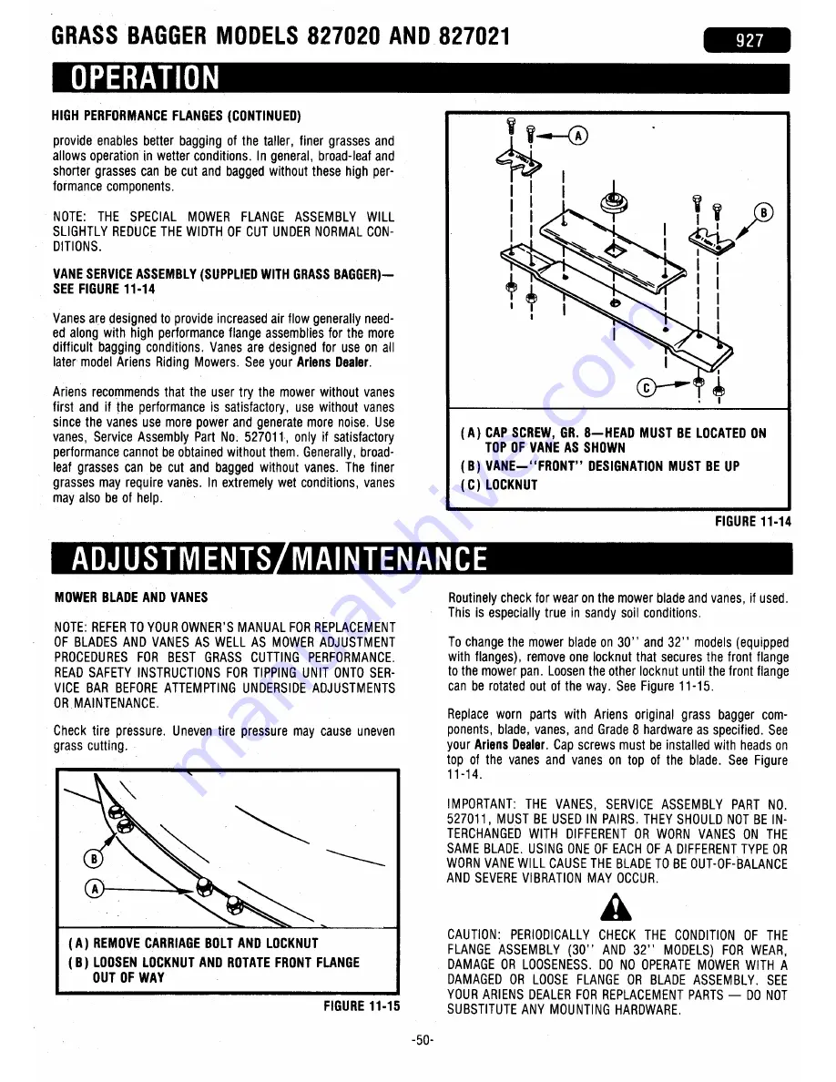 Ariens 927000 Series Service & Repair Manual Download Page 51