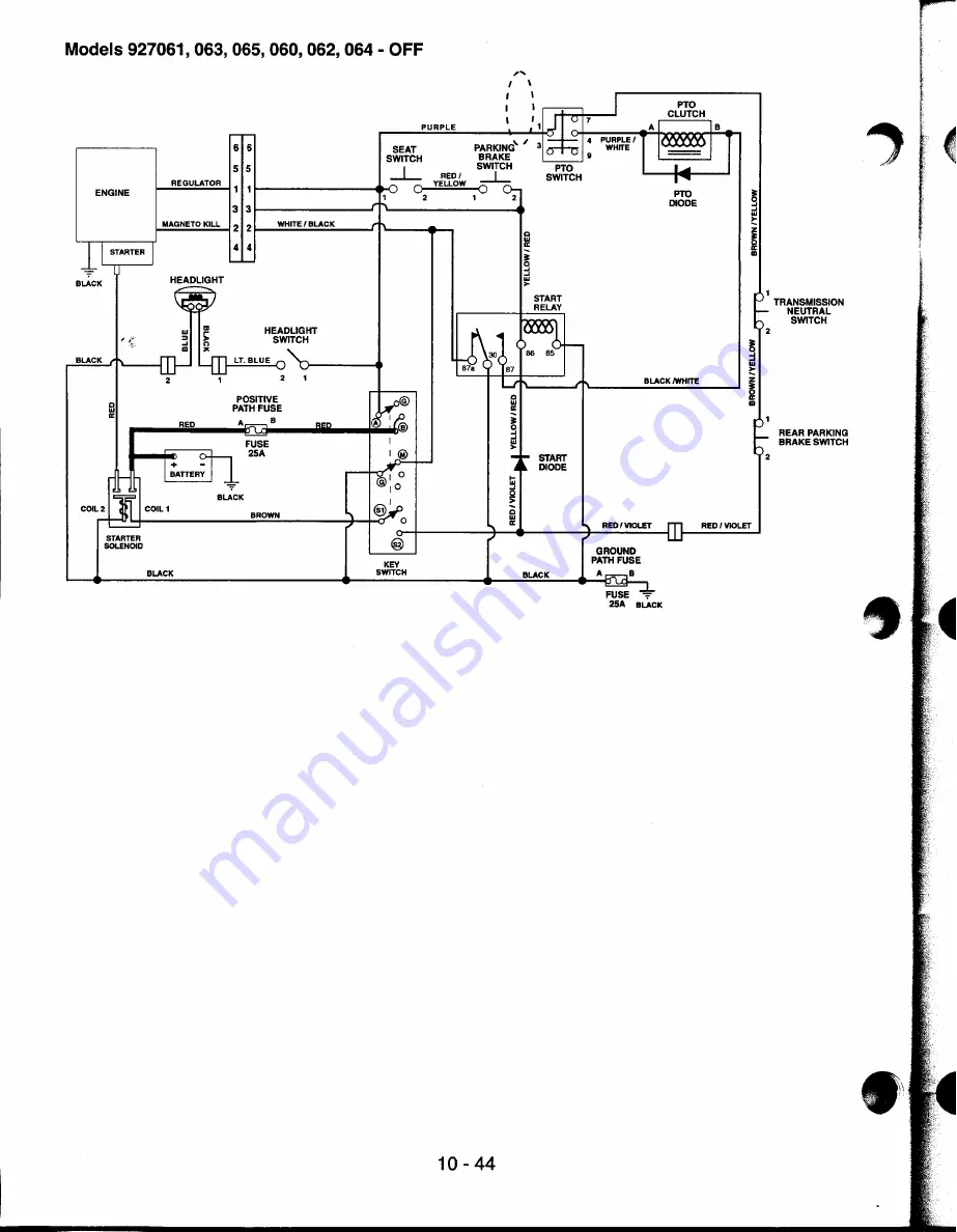 Ariens 927060 Service Manual Download Page 44