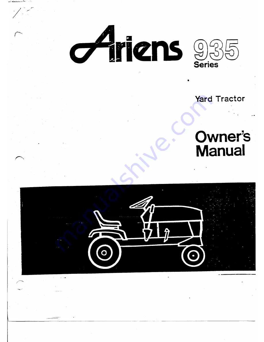 Ariens 935015 Hydro Owner'S Manual Download Page 1