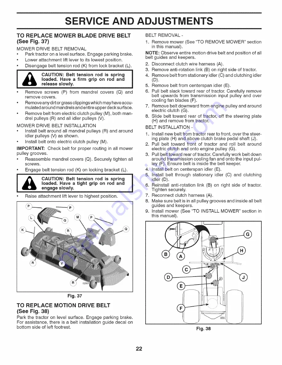 Ariens 93604300 Operator'S Manual Download Page 22