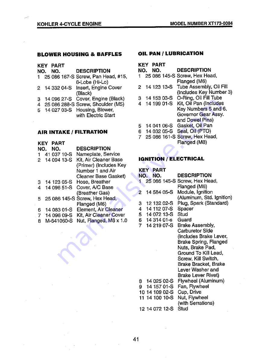 Ariens 96136100 Owner'S Manual Download Page 41