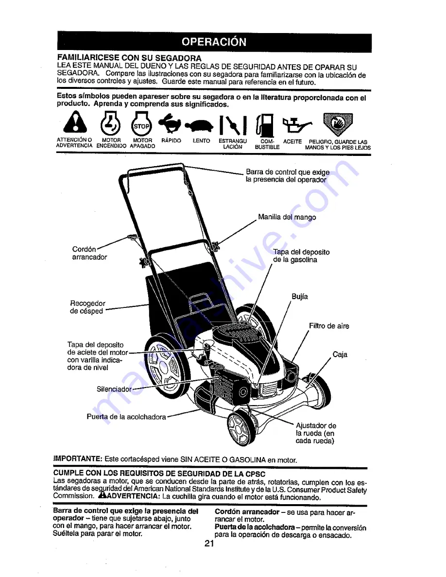 Ariens 96136300 Owner'S Manual Download Page 21