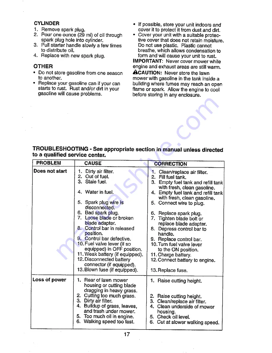 Ariens 96146000 Owner'S Manual Download Page 17