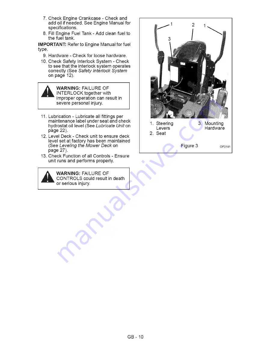 Ariens 991039 Owner'S/Operator'S Manual Download Page 10