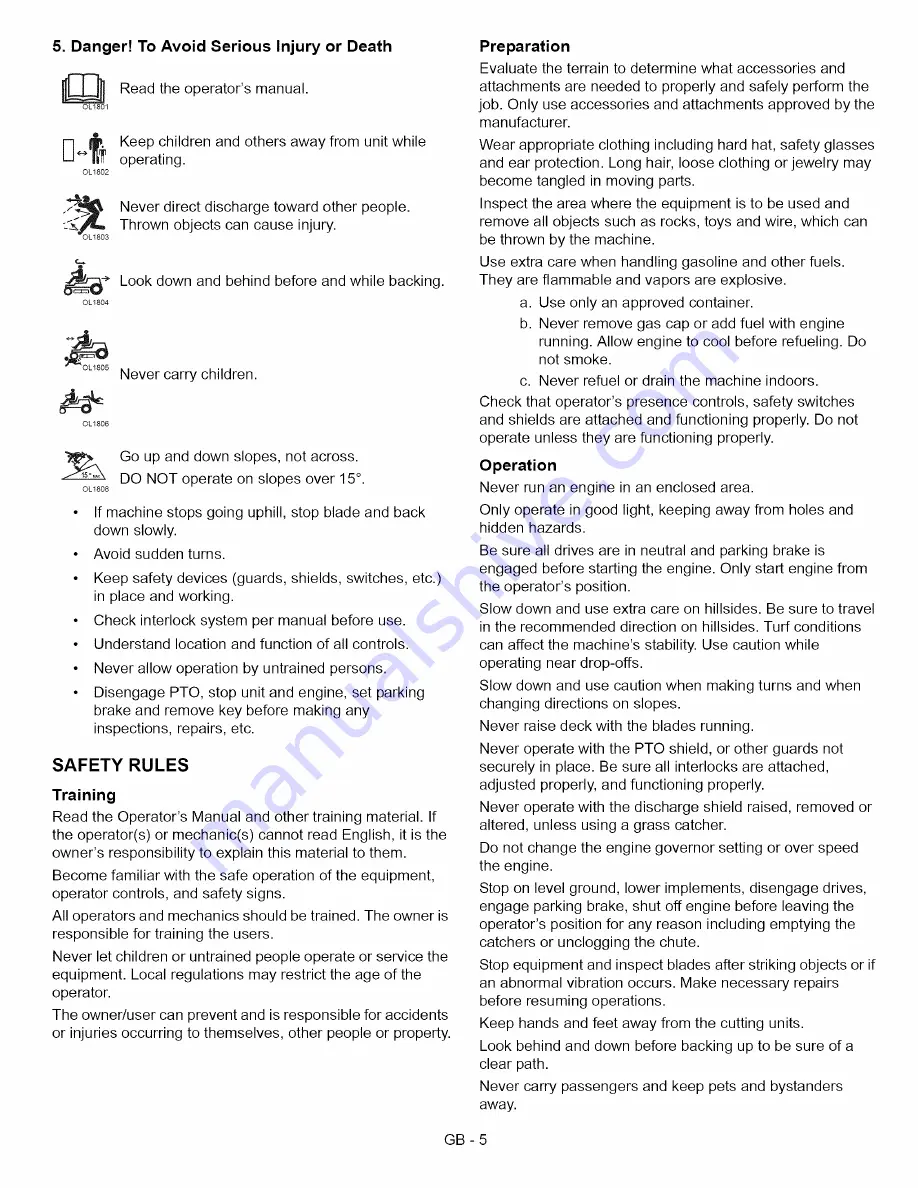 Ariens 992807 Owner'S/Operator'S Manual Download Page 5