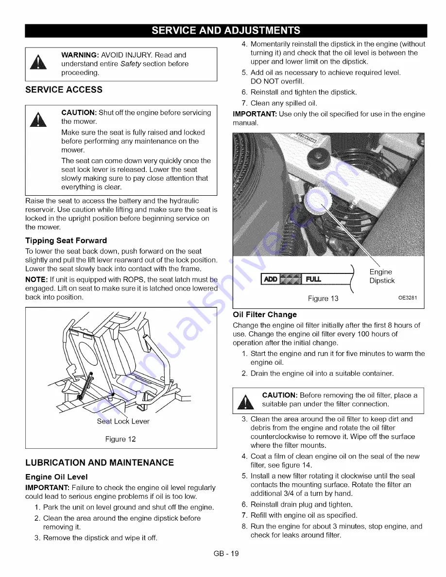 Ariens 992807 Owner'S/Operator'S Manual Download Page 19