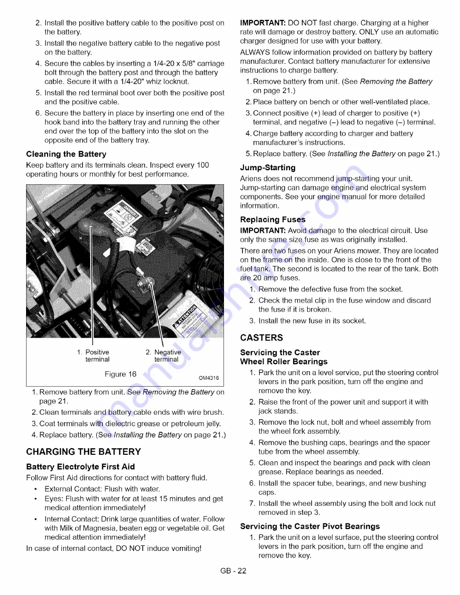 Ariens 992807 Owner'S/Operator'S Manual Download Page 22