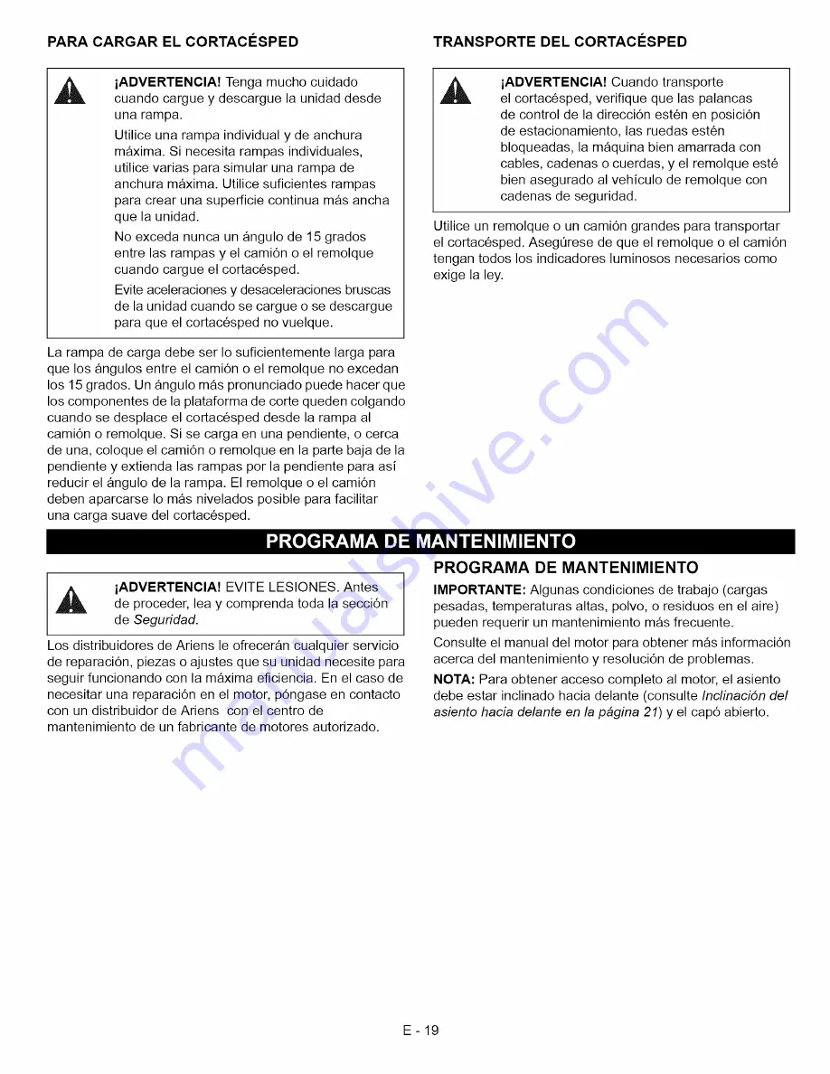 Ariens 992807 Owner'S/Operator'S Manual Download Page 95