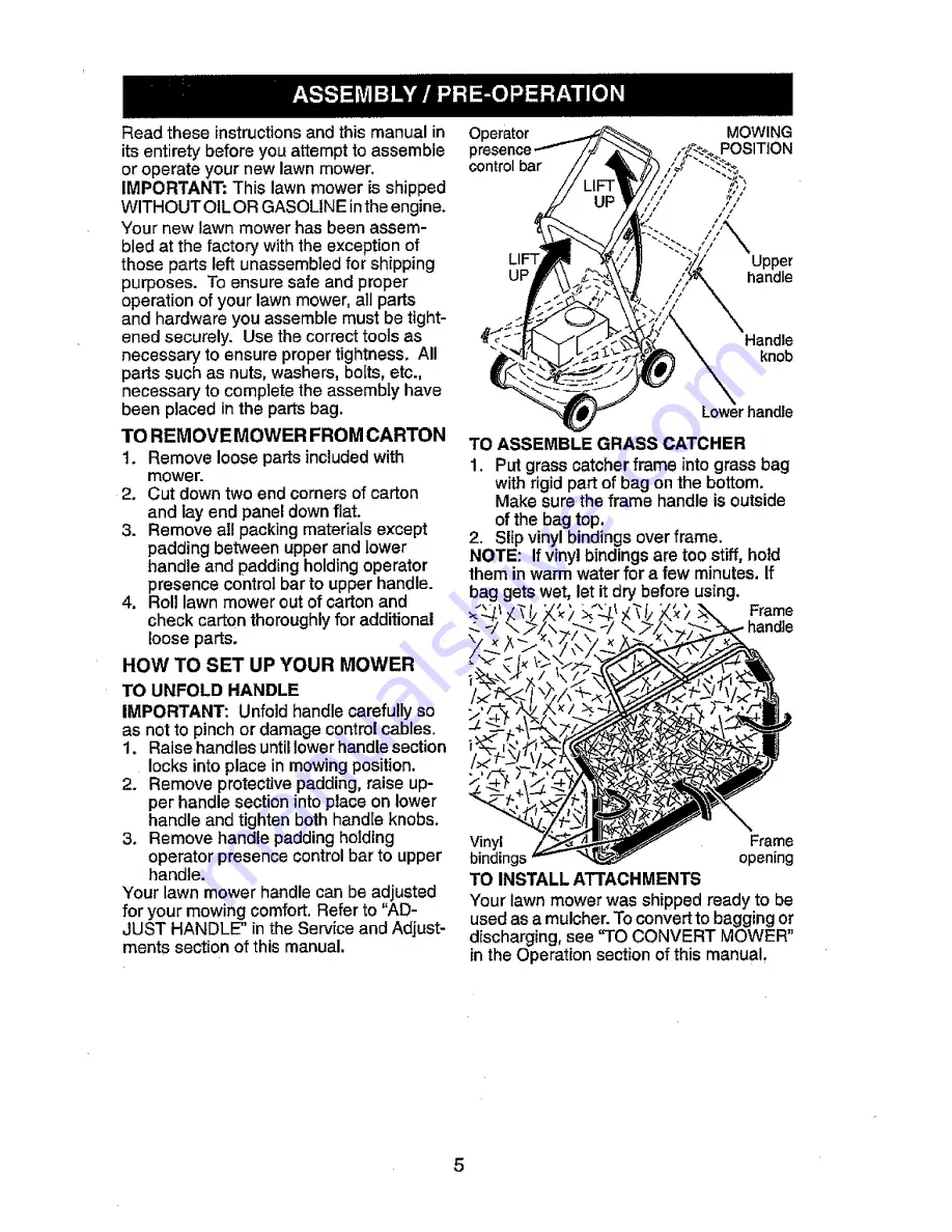 Ariens A149K21 (96136000) Owner'S Manual Download Page 5