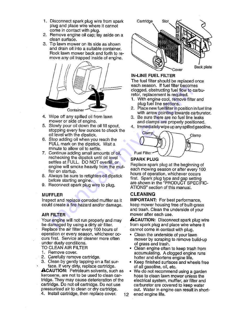 Ariens A149K21 (96136000) Owner'S Manual Download Page 12