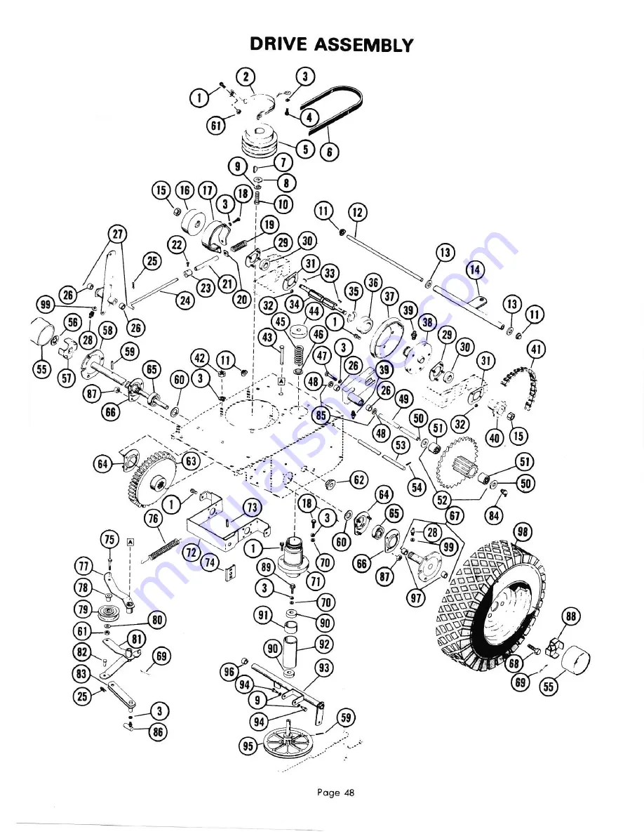 Ariens fairway 912000 series Parts And Repair Manual Download Page 48