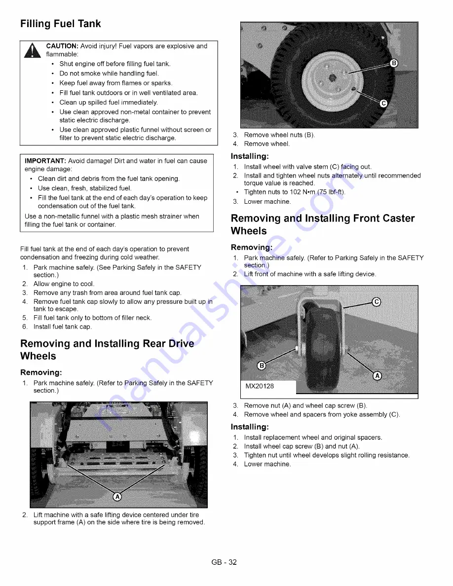 Ariens Pro Zoom 1952S Owner'S/Operator'S Manual Download Page 32