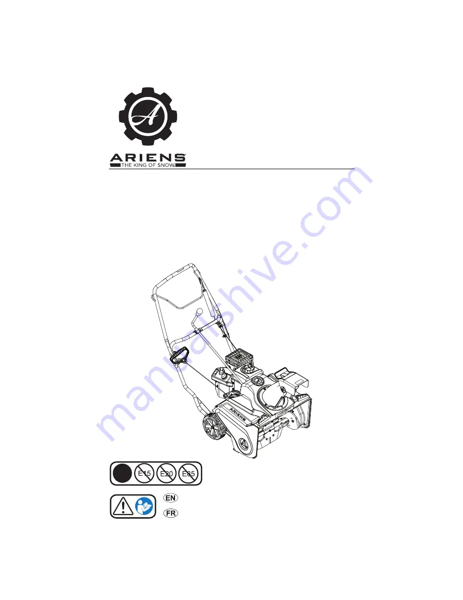 Ariens Professional 21 938024-SSR Operator'S Manual Download Page 1