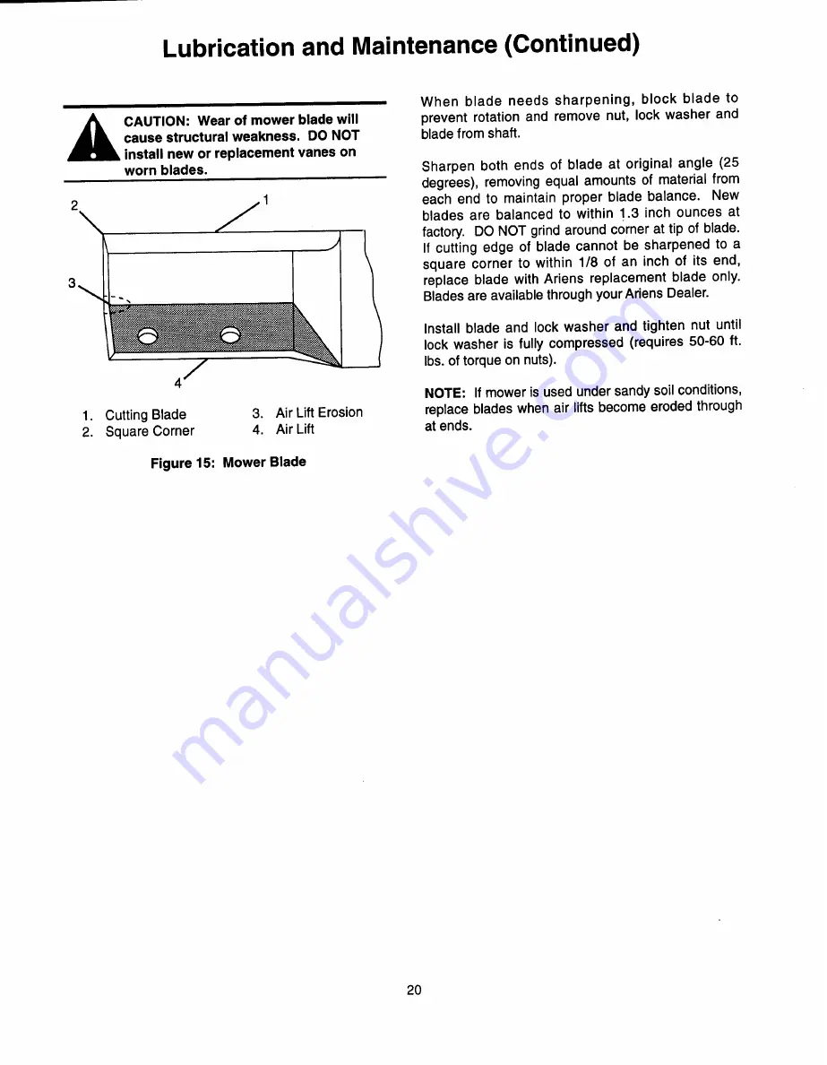 Ariens Sierra 014-1340G Owner'S/Operator'S Manual Download Page 22