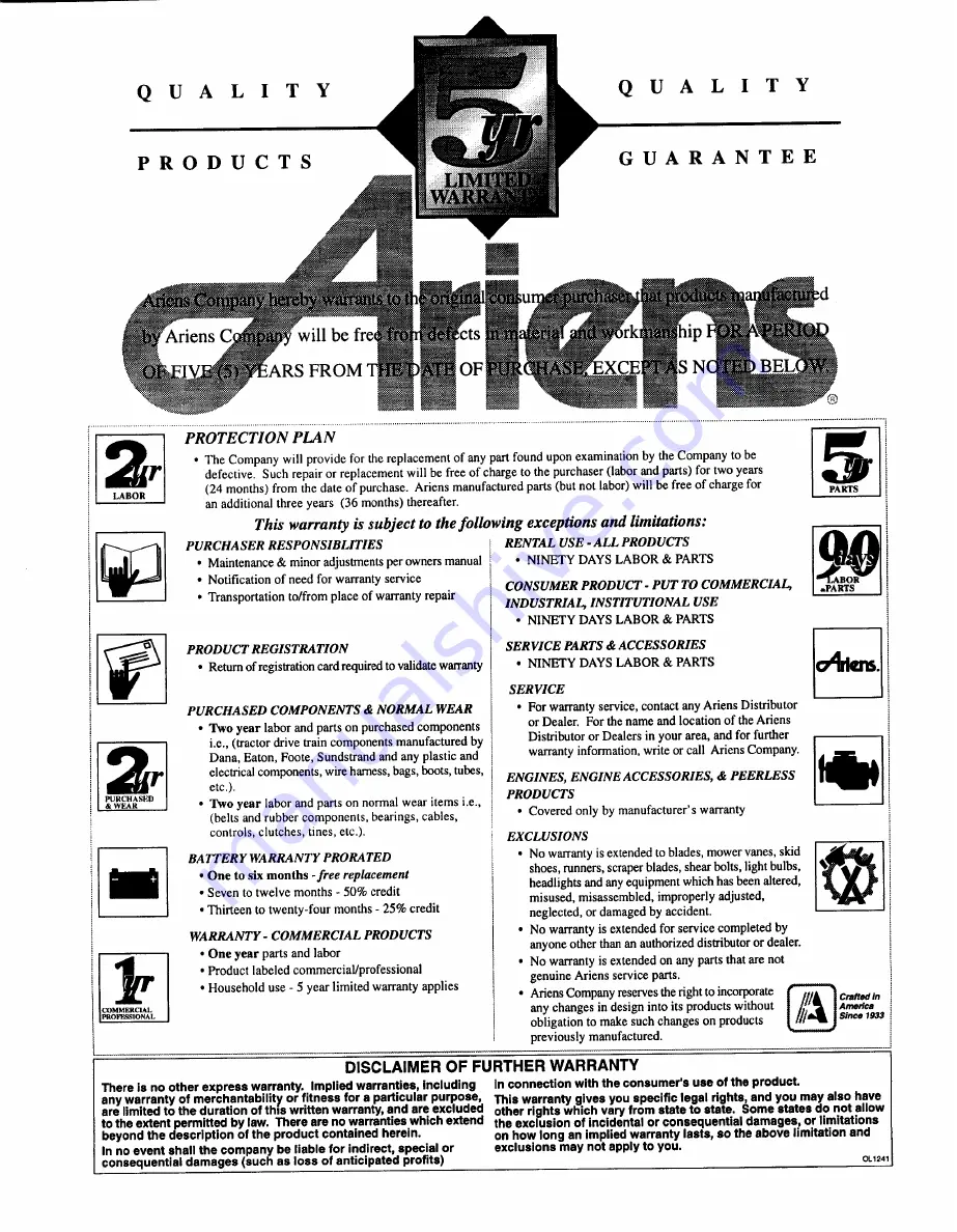 Ariens Sierra 014-1340G Owner'S/Operator'S Manual Download Page 38