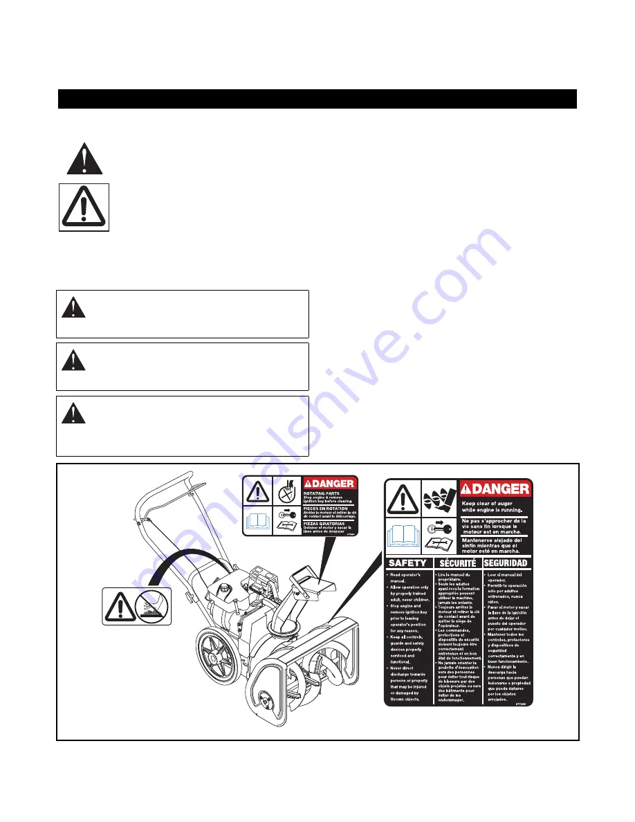 Ariens Sno-Thro 932500-520 Owner'S/Operator'S Manual Download Page 4