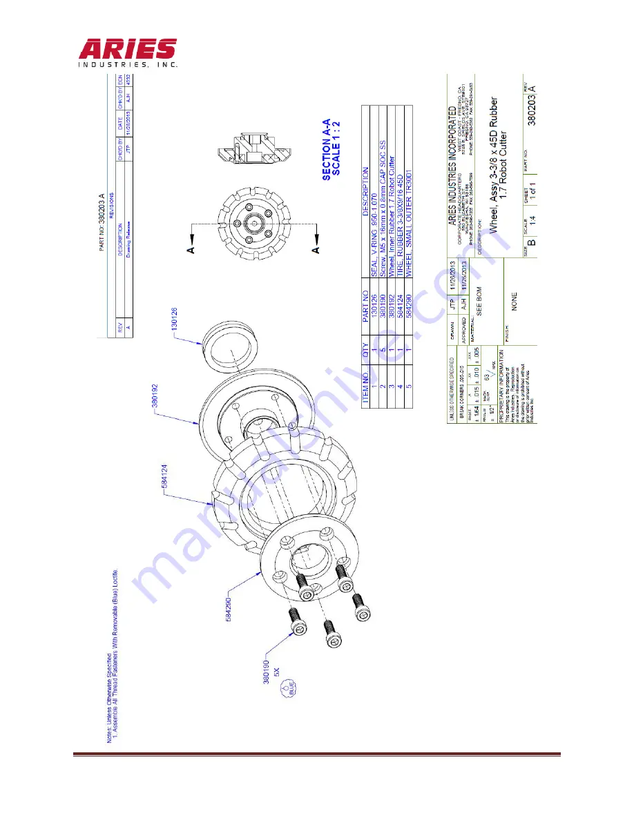 ARIES INDUSTRIES CT1750 Operation And Maintenance Manual Download Page 44