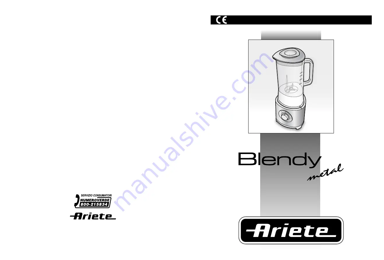 ARIETE Blendy Metal 560 Manual Download Page 1