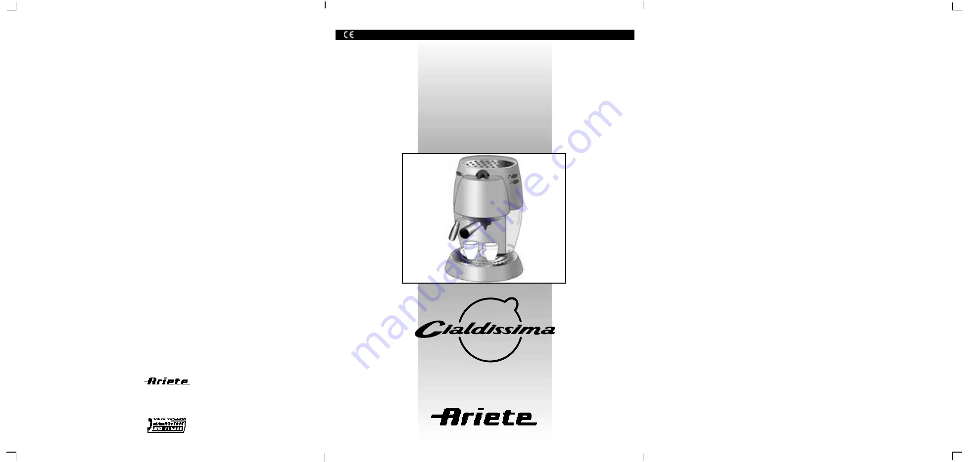 ARIETE Cualdissima 1377 Скачать руководство пользователя страница 1