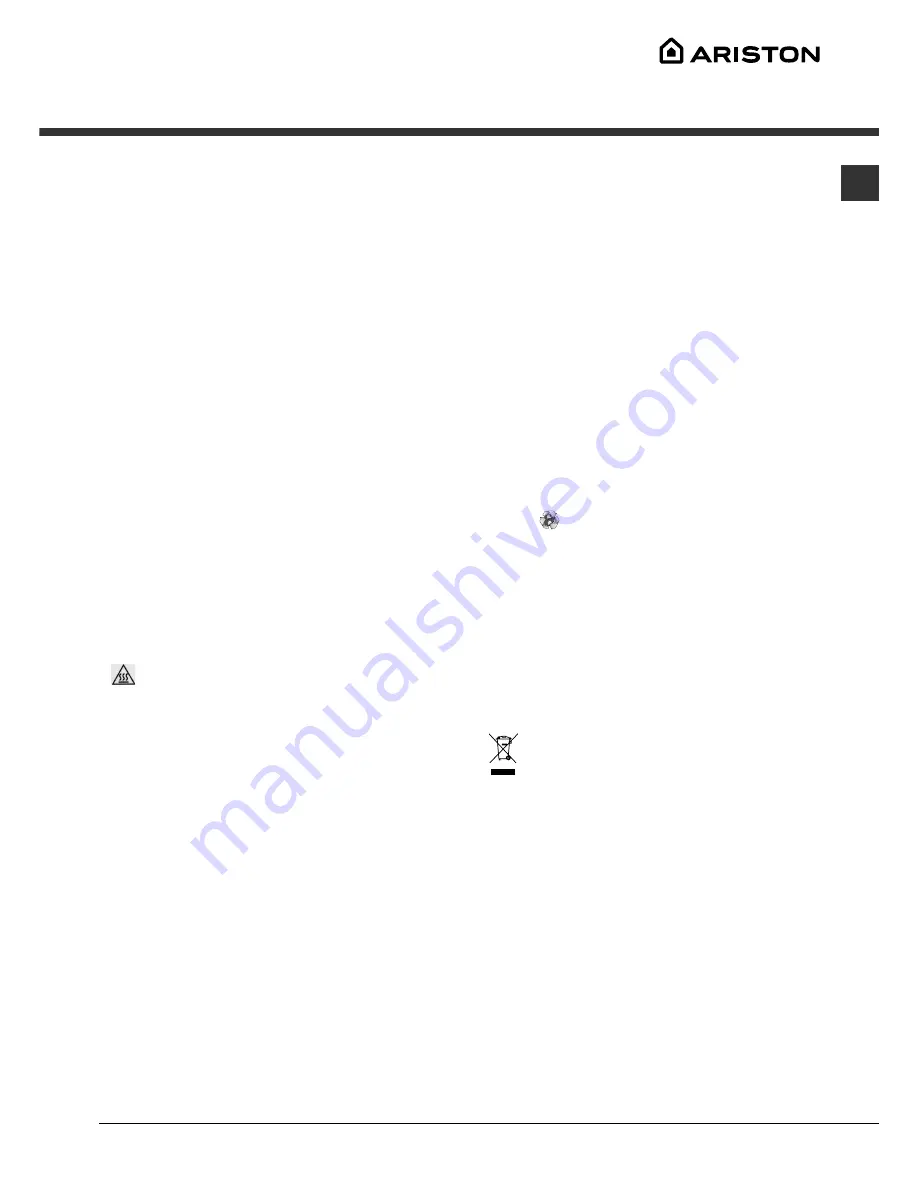 Ariston AQCF 852 B U Instruction Booklet Download Page 33