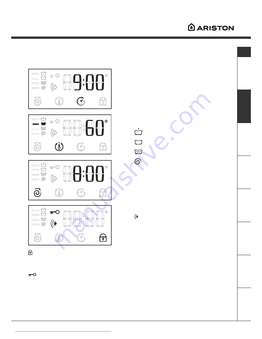 Ariston AVSF 109 Instructions For Use Manual Download Page 29