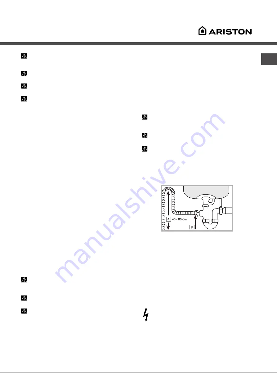 Ariston LFT 2284 Operating Instructions Manual Download Page 39