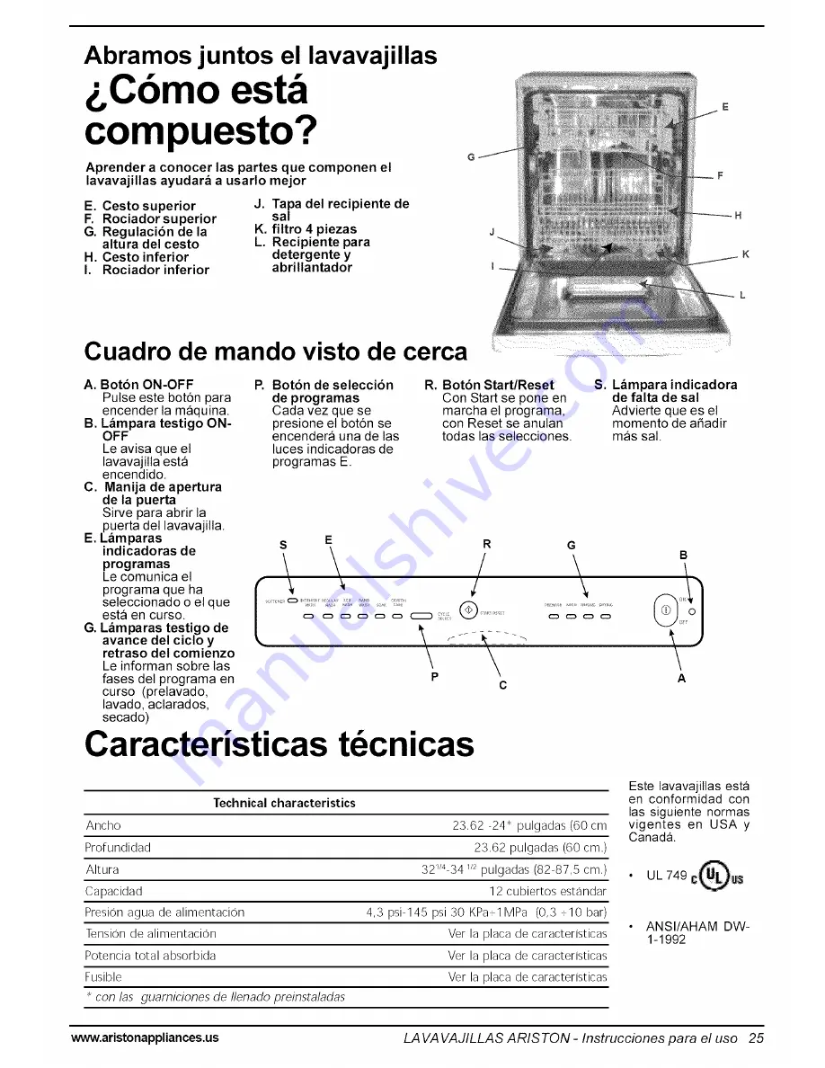 Ariston LL 64 B-S-W Care And Use Manual Download Page 26