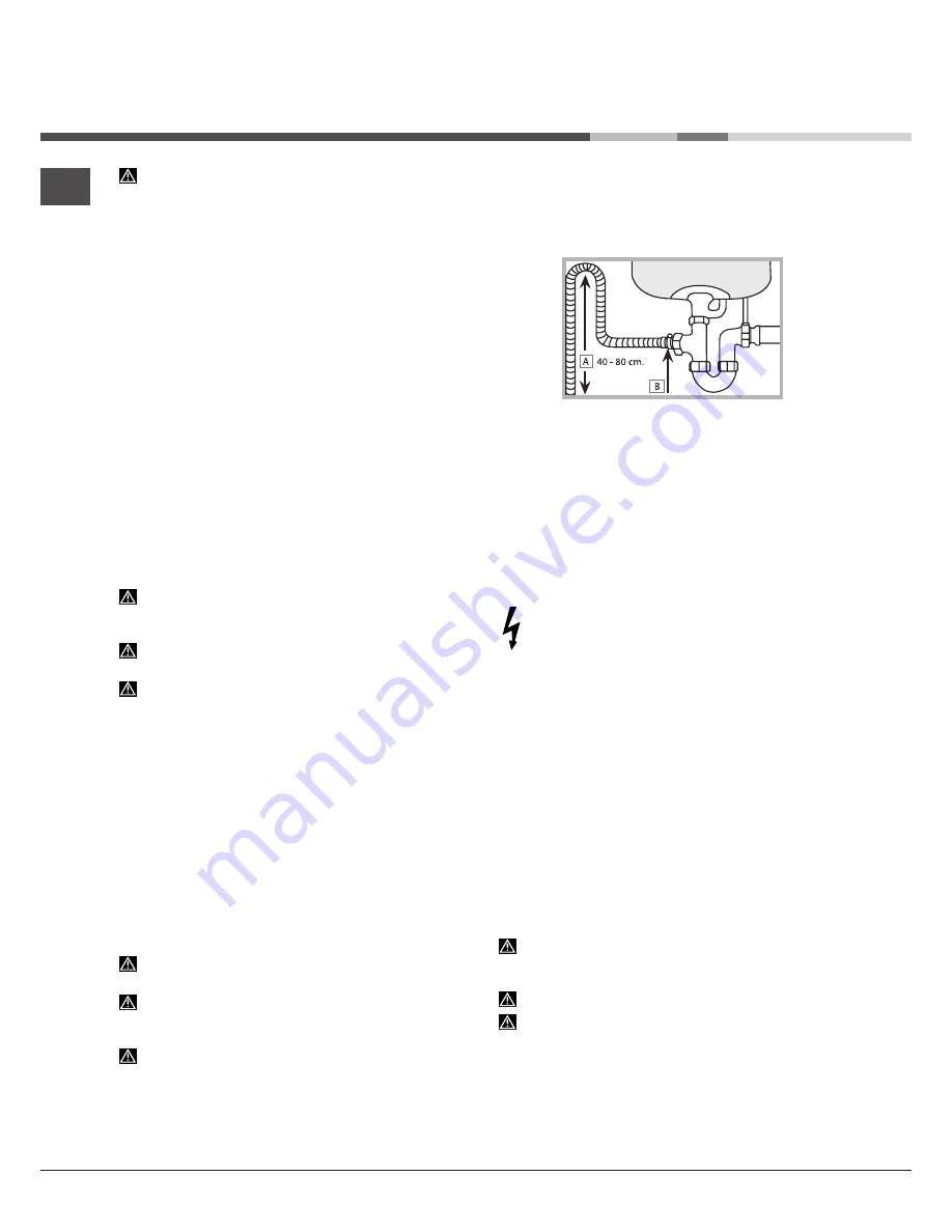 Ariston LTF 11H132 Operating Instructions Manual Download Page 44