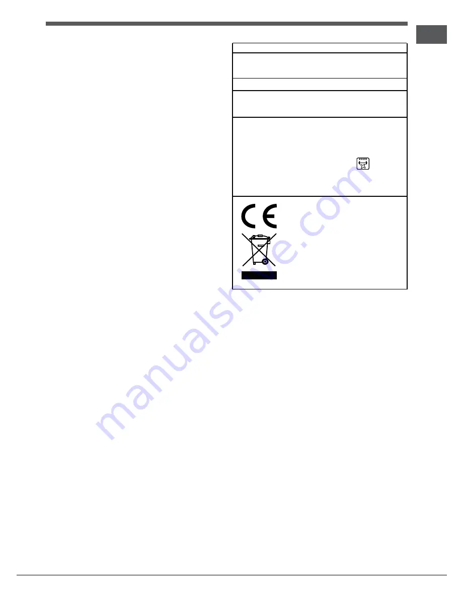 Ariston ML 99 IX A Operating Instructions Manual Download Page 33