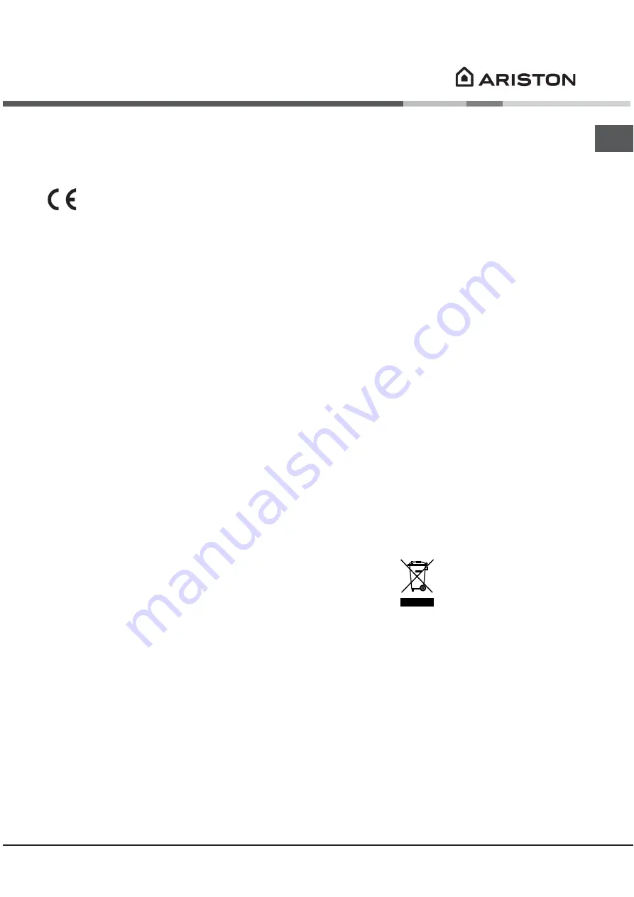 Ariston NIC 641 B Operating Instructions Manual Download Page 32