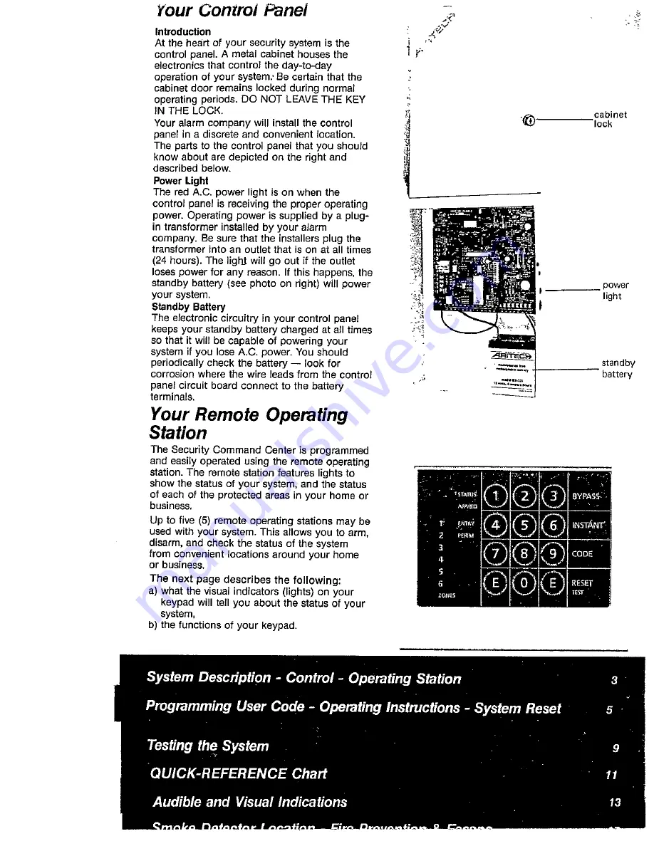 Aritech CS-250 Owner'S Manual Download Page 5