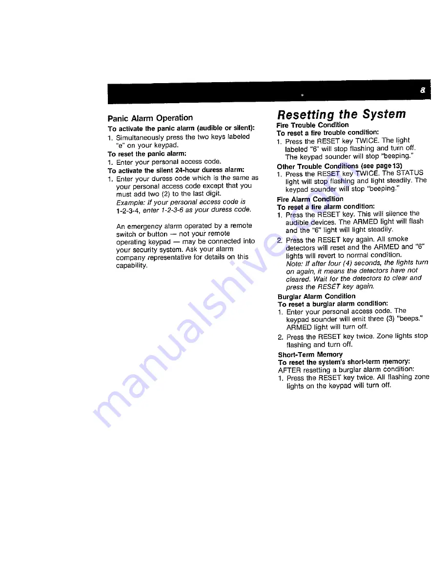 Aritech CS-250 Owner'S Manual Download Page 9