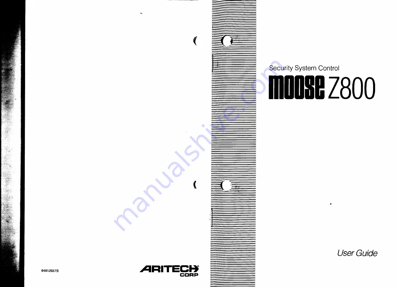 Aritech Moose Z800 User Manual Download Page 1