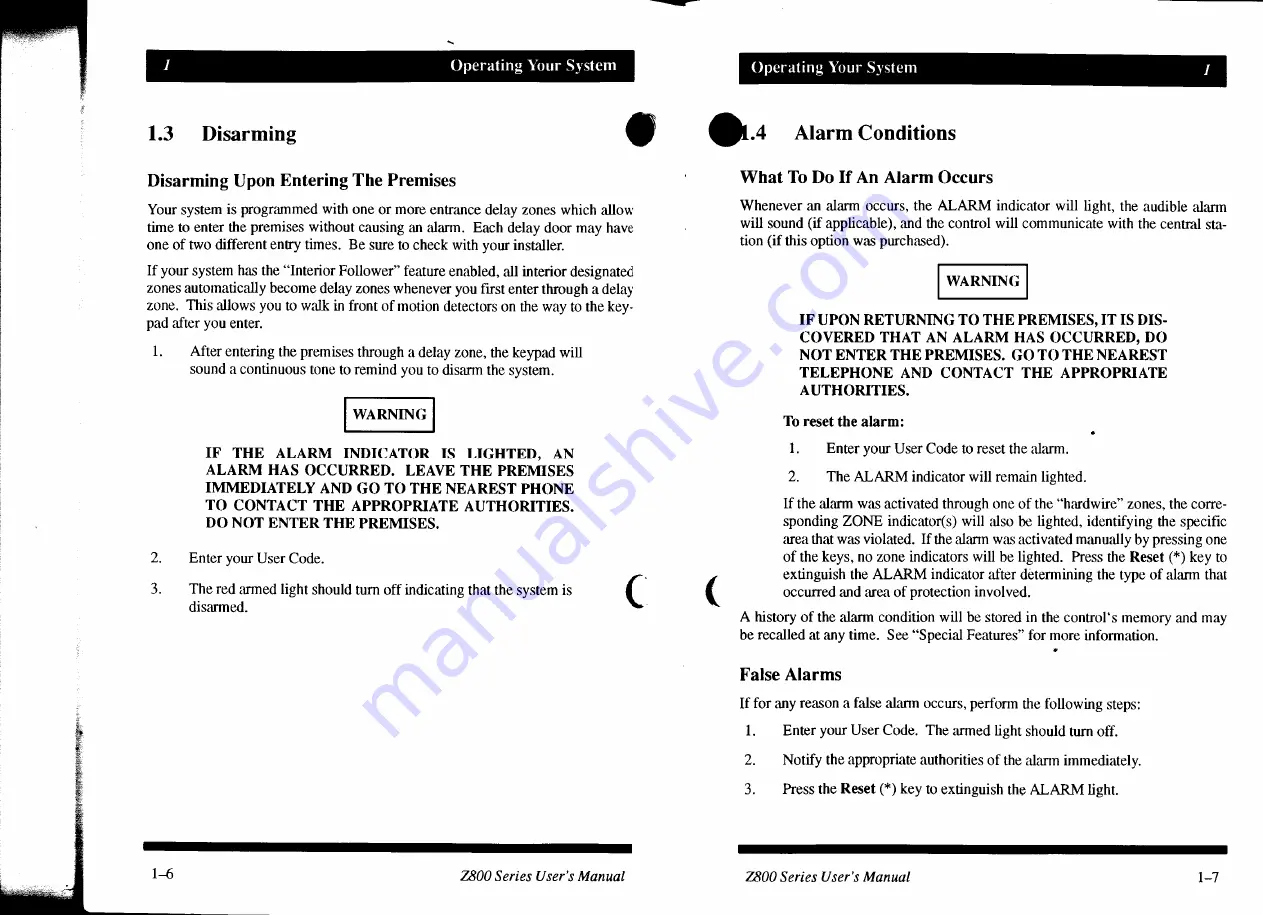 Aritech Moose Z800 User Manual Download Page 7