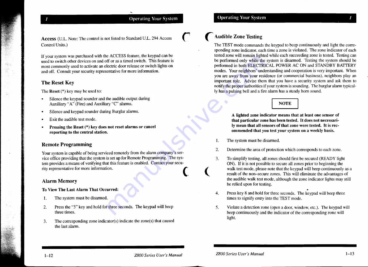 Aritech Moose Z800 User Manual Download Page 10