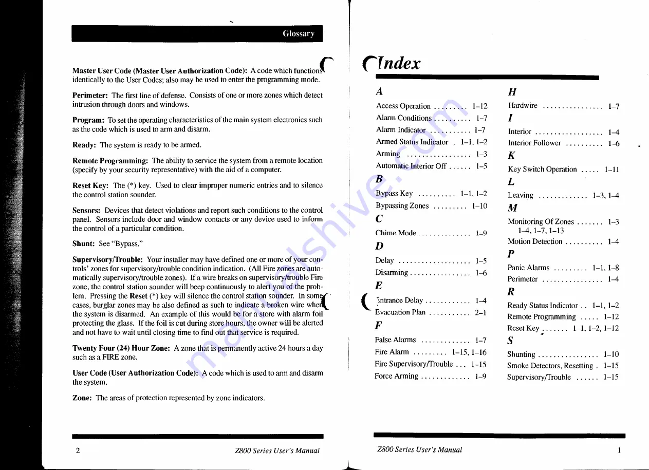 Aritech Moose Z800 User Manual Download Page 18