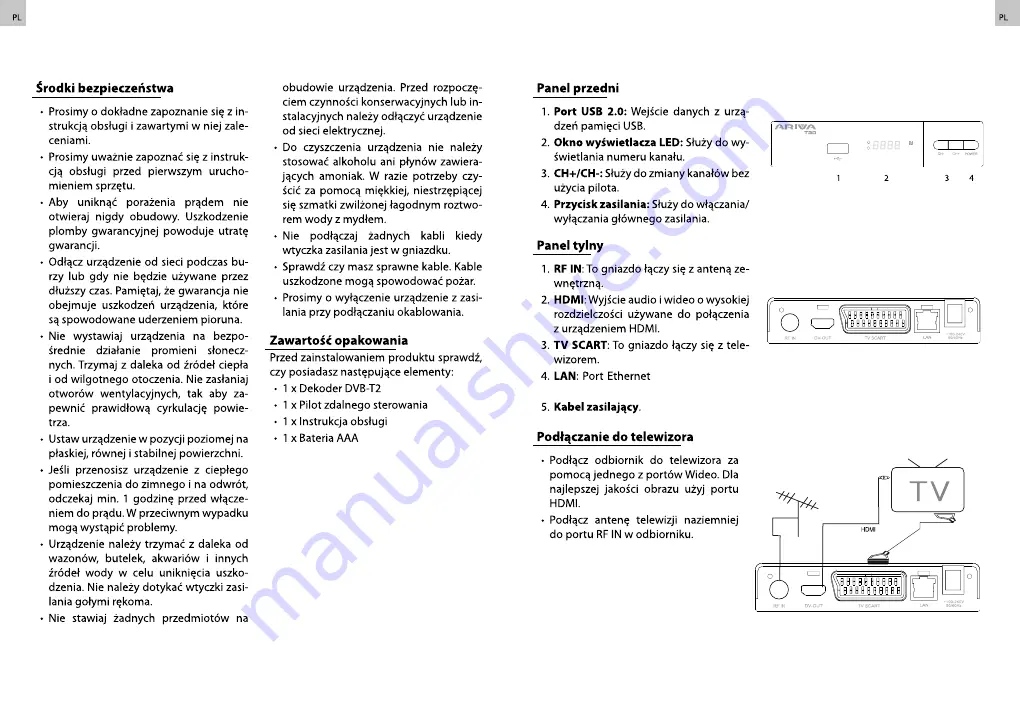 Ariva T30 User Manual Download Page 2