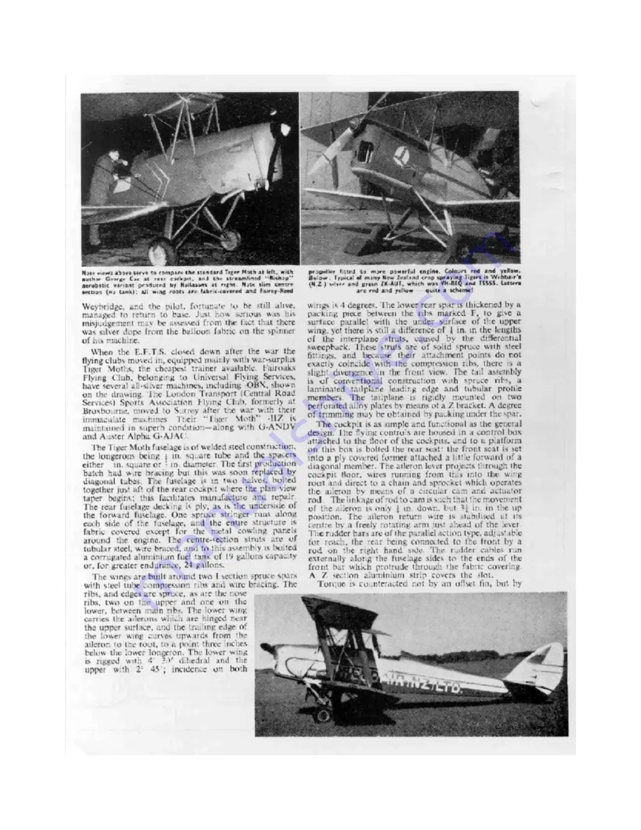 Arizona DeHavilland Tiger Moth Assembly Notes And Historical Documentation Download Page 14