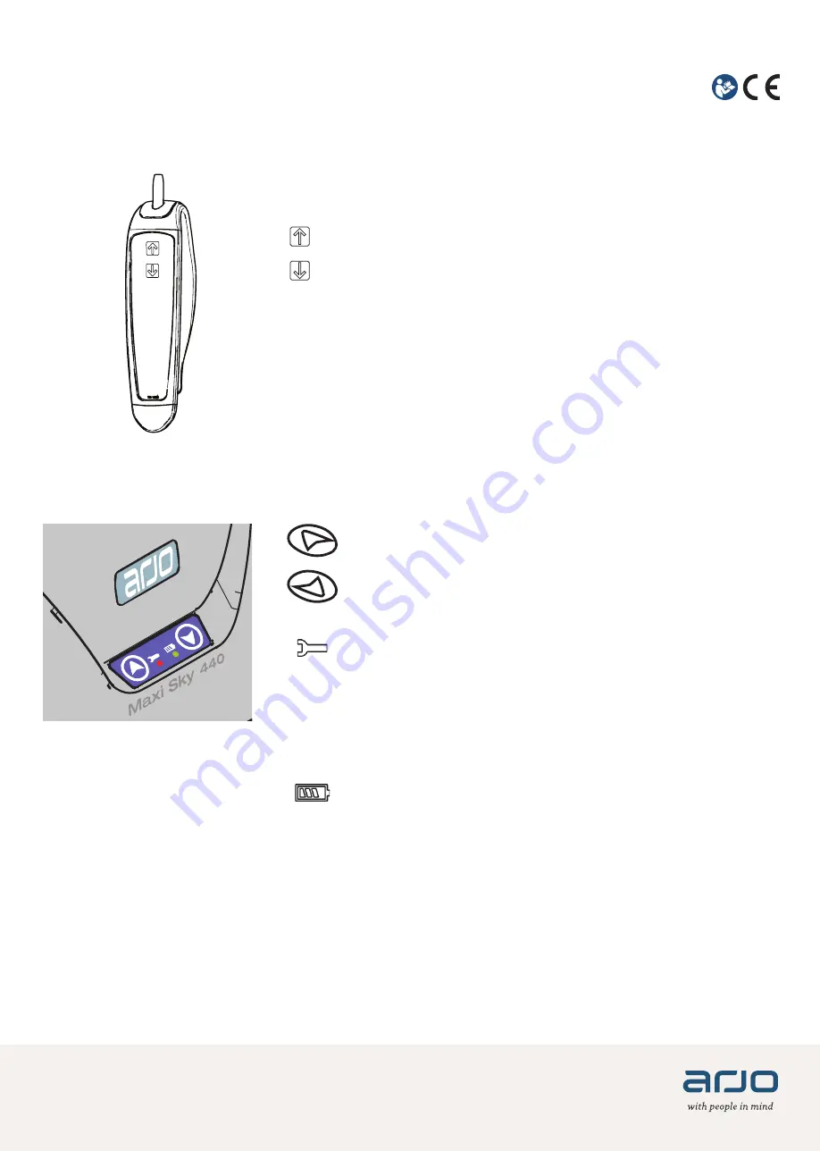 Arjo Maxi Sky 440 Quick Reference Manual Download Page 1