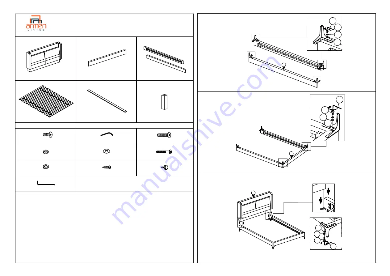 armen LIVING LCLELABL Product Assembly Instructions Download Page 1