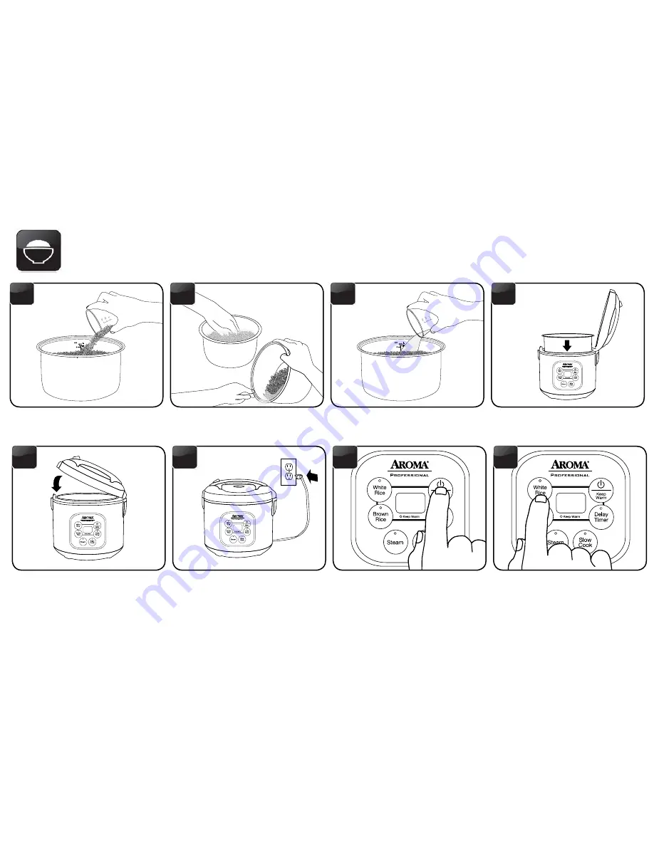 Aroma Professional ARC-934SBD Instruction Manual Download Page 7