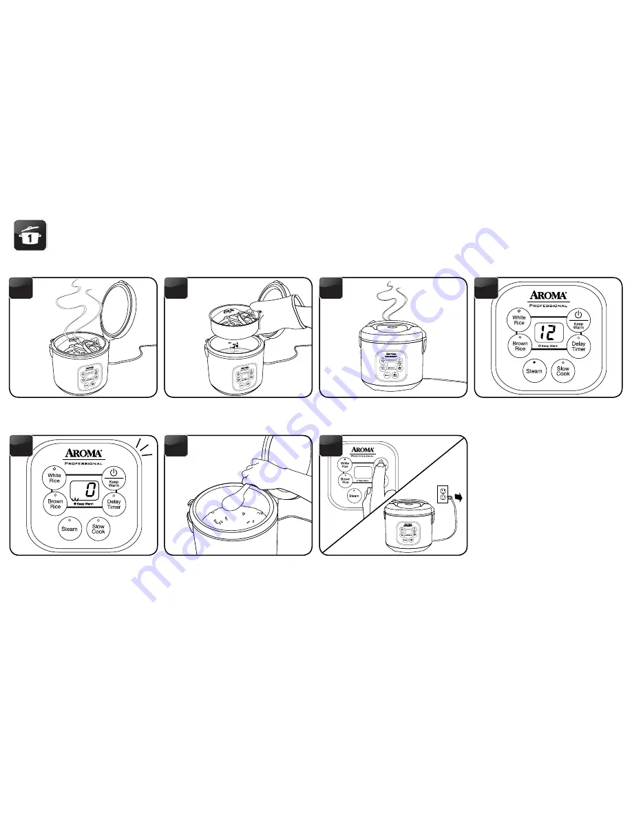 Aroma Professional ARC-934SBD Instruction Manual Download Page 16